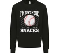 Baseball Sono Qui Solo Per Gli Snack Uomo Felpa Maglione