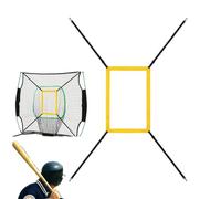 Baseball Strike Zone - Baseball Strike Zone con 4 cinghie regolabili, bersaglio da baseball | Attrezzature per l'allenamento professionale per battere la rete da baseball, praticare il