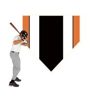 Baseball Training Plate Mat for Pitching and Hitting Practice, Weatherproof Non-Slip Rubber Home Base with High Visibility Design, Field Aid for Players, Coaches, Referees, Beginners