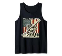 Baseball USA Bandiera Mazza Palla Guanto Catcher Brocca Giocatore Fan Canotta