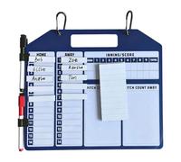 Baseball Whiteboard - 32x28x0.24 cm Docket -Keeeping Board per recinzione, parco giochi con funzione sospesa, tavola di di per campo, torneo, giorno di gioco del liceo, bianco