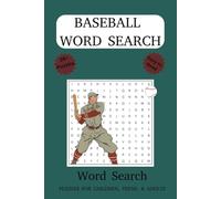 Baseball Word Search Puzzle Book: with Easy to Read Print about Baseball, Home Run, & More! 6x9, 70 Pages