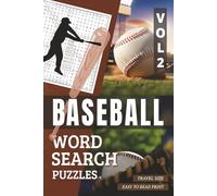 Baseball Word Search Puzzles Vol.2: Word Seek Puzzles For Baseball Players | Easy-To-Read Print, Travel-Size 6x9 inches, 50+ Puzzles, Thoughtful Gift