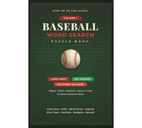 Baseball Word Search VOL1: Word Search Puzzle Book with Easy to Read Print about Baseball, Players, Teams, Stadium and More | 6x9 inches, 110 pages | ... Gift for Vacations, Holidays and Free Times
