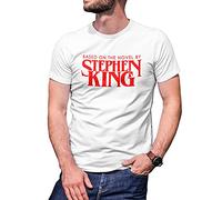 Based On The Novel By Stephen King T-Shirt Maglietta Bianca per Uomo Size M