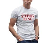 Based on The Novel by Stephen King T-Shirt Maglietta Bianca per Uomo Size XXL