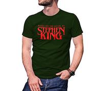 Based On The Novel By Stephen King T-Shirt Verde Militare da Uomo Size S