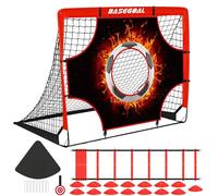 BaseGoal 3-in-1 Porta da Calcio da Giardino, Rete da Calcio con Panno Bersaglio, Bullseye e Disco Marcatore, Adatto Come Regalo di Compleanno o di Festa per Gli Appassionati di Calcio