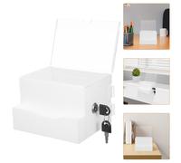 Basella di donazione acrilica sicura con urna di blocco per la scatola di