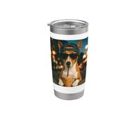 Basenji Bere Caffè Freddo Divertente Amante dei Cani Bicchiere termico in acciaio inox doppia parete