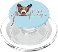 Basenji Heartbeat ECG Divertente Pog Proprietario & Amante PopSockets PopGrip per MagSafe