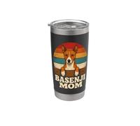 Basenji, mamma orgogliosa, proprietaria di un cane senza corteccia Bicchiere termico in acciaio inox doppia parete