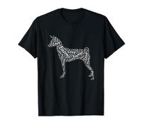 Basenjis cane amore parola cloud art silhouette idea regalo Maglietta