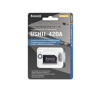 Baseqi UHS-II - Adattatore microSD in alluminio per MacBook Pro 2021 M1 14 e 16" (35,6 e 40,6 cm) (grigio (Spacegrey) + protezione antipolvere HDMI)
