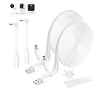 BASESAILOR 2 Pack 20ft Cavo Micro Usb Per Wyze Cam Pan V3/V2,Adattatore Di Alimentazione Piatto A Forma Di L A 90 Gradi,Cavo Di Prolunga Lungo Per Wyze Cam V4/V3/V2/V3 Pro/OG,Per Blink XT/XT2, 6m