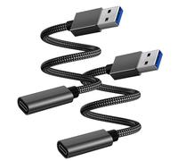 BASESAILOR Adattatore USB a USB C 0.2M 2Pezzi,C Femmina a USBA 3.0 Maschio | Cavo Connettore Tipo A 3.1 5Gbps Caricatore Auto per iPhone Duo 18 17 Air 16 15 Pro Max,iPad,Samsung S26 S25 S24 Ultra,Z Flip