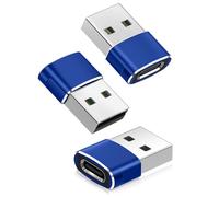 BASESAILOR Adattatore USB a USB C 3 Pezzi,Tipo C Femmina USB A Maschio Connettore Caricabatterie per iPhone 12 13 14 15 16 Pro,iPad Air 4 5 Mini 6 Generazione,AirPods,iWatch Apple Watch Serie 7 8