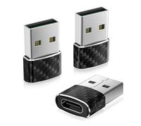 Basesailor Adattatore USB a USB C Auto 3Pezzi,Convertitore CarPlay Tipo C | Connettore Cavo Caricatore USBC Femmina USBA Maschio per iPhone Duo 18 17 17e 16 Pro,Samsung S26,Non per iPad/Magsafe/HomePod