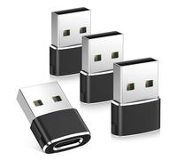 BASESAILOR Adattatore USB a USB C,USB C Femmina a USB 2.0 Maschio 4 Pezzi per Apple Watch 8 9,iPhone 14 15 16 Pro Max,SE,iPad 10 Generazione Mini 6 Air 4 5,Samsung Galaxy Z Flip Fold 6 A55 S25 S24 S23