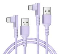 BASESAILOR Cavo Carplay per iPhone 17 16 Pro Max,Cavo USB a USB C 1M 2Pack,Corda di Ricarica Tipo C con Angolo Retto per Apple 15 Plus,AirPods 4,iPad 10 Air 5 Mini 7 6,Samsung S25 S24 S23 S22 Ultra