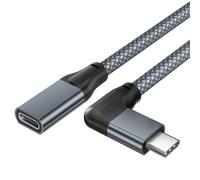 BASESAILOR Cavo di Prolunga USB-C ad Angolo Retto 2 m Nintendo Switch | USB-C a 90 Gradi 3.1 3.2 Gen 2 10 Gbps Maschio a Femmina,Cavo per iPhone 17 16 15 Pro Max,MagSafe,MacBook,Galaxy Z Flip