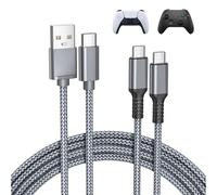 BASESAILOR Cavo di ricarica USB di tipo C per XBox Serie X|S Cavo da USB a USBC 1M 2Pack per PS5 Controller,Elite Series 2,Nintendo Switch 2/OLED/Lite,per PlayStation 5 DualSense,PS5 Pro Controller