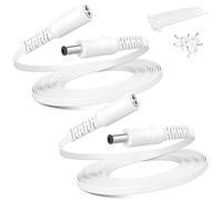 BASESAILOR Cavo Prolunga 12V DC 6M 2 Pezzi,Cavo Piatto 5,5 mm x 2,1 mm