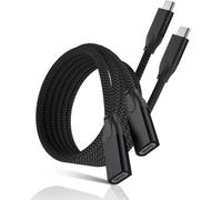 BASESAILOR Cavo Prolunga USB Tipo C 0.2M,Adattatore Filo Cable Type C 3.1 10Gbps Maschio a Femmina USBC,Thunderbolt 3 per MagSafe,iPhone 16 15 14 13 12 11 Mini Pro Max Plus,MacBook,iPad 8 9 Air 4 5