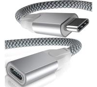 BASESAILOR Cavo Prolunga USB Tipo C 0.2M,Adattatore Filo Cable Type C 3.1 10Gbps Maschio a Femmina USBC,Thunderbolt 3 per MagSafe,iPhone 11 12 13 14 15 16 16e Mini Pro Max,MacBook,iPad 8 9 Air 4 5
