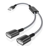 BASESAILOR Cavo Splitter USB Y 1 a 2 1M,Distributore USB Adattatore | Cavo Prolunga USB A 1 Maschio a 2 Dual Femmina,Doppia Porta Multipresa USB Sdoppiatore per Mac,Xbox One,PS4,PS5,PC,Notebook