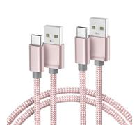 BASESAILOR Cavo USB C 2M/2P,Nylon Cavi Ricarica Rapida Tipo C per Kindle Fire HD 10 9 8 11a Generazione,iPhone 16 15 Plus Pro Max,Samsung Galaxy Z Flip Fold A54,A53,Moto G8 G9 Play,iPad Pro Air 4 5