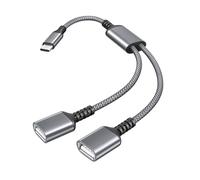 BASESAILOR Cavo USB Splitter Y 1M,Prolunga USB A 1 Maschio a 2 Dual Femmina | Filo Prolunga USB A 1 Maschio a 2 Dual Femmina,Doppia Porta Multipresa USB Sdoppiatore per Mac,Auto,Xbox One,PS5,PC,iPhone 17