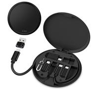 Basesailor Kit Adaptador Carga USB Estuche,USB a USBC Adaptador Set(6 en 1) | Multi Portátil Estuche,Cable de Carga 100W (0.3M),Convertidor USB 3.2 OTG,Tipo C a iOS Micro para iPhone 18 Pro Max Duo,S25