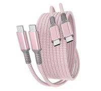 BASESAILOR USB C till C Kabel 60W Snabbladdning för iPhone 18 17,2M 2Pack | Cavo USB C per auto con ricarica rapida MacBook Pro/Air,Apple 16e 15 Plus,AirPods 5 4,iPad mini,Galaxy S26 S25 S24 S23,Pixel