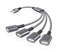 BASESAILOR USB Splitter Cavo Y 3.3FT,1 Maschio a 4 Femmina USB A Hub Espansione,Hub Multipuerto Multiporta Estensore,Doppio Dati Alimentazione Caricatore Split per Auto,Xbox,PS4 PS5 Slim,Laptop