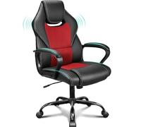 BASETBL Sedia da ufficio ergonomica con supporto lombare, Rosso