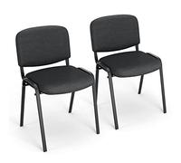 BASETBL Sedia per conferenze impilabile, sedia impilabile, sedia da visitatore con imbottitura e robusta struttura in metallo, sedia impilabile per ufficio, sala conferenze e reception, due sedie