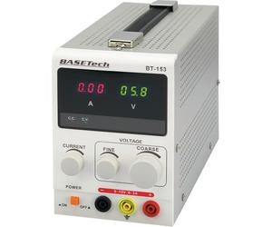 Basetech BT-153 Alimentatore Da Banco Singolo Uscita 0-15VDC 0-3A 45W