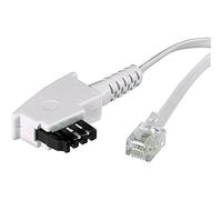 Basetech Cavo di collegamento telefonico (analogico) TAE F maschio RJ11 maschio 3.00 m Bianco per telefoni