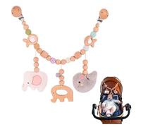 Basetousual 1 Spirale Passeggino Neonato, Giochi da Appendere Neonati, Catena per Passeggino, in Legno, per Bambini