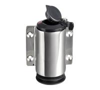 Basetta a parete inox cappuccio nero 2 contatti - 1 PZ Osculati - 11.000.14