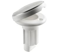 BASETTA BIANCA INCASSO CAPPUCCIO INOX 2 CONTATTI PER ASTA FANALE ACCESSORI NAUTI