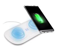 BASETTA DOPPIA SBS PER RICARICA WIRELESS 5W + 5W BIANCO
