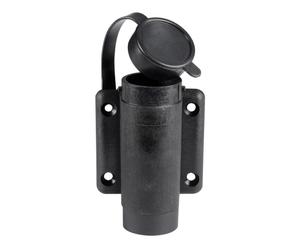 Basetta nylon nera a parete 2 contatti - 1 PZ Osculati - 11.000.18 - 1100018