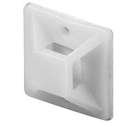 Basette Adesive 19x19mm Supporti Fascette Nylon 4 Vie Termoresistenti Fermacavo Professionali 100 Pezzi - Bianco