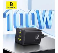 Baseus 100W GaN Caricatore Caricatore rapido per Xiaomi Samsung iPhone 17 16 15 Caricatore per tablet portatile Caricatore PD con caricatore per telefono USB