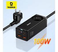 Baseus Caricabatterie USB Type-A, USB Type-C POWERSTRIP GaN3 Pro 65W Black