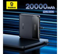 Baseus 100W Power Bank 20000mAh Capacità PD Caricabatteria a ricarica rapida Powerbank per laptop MacBook iPhone Samsung Xiaomi
