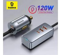 Baseus Caricabatterie Per Auto Share Together 120w 3a 2xusb-a 2xusb-c