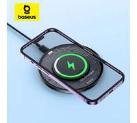 Baseus Simple 2 - Caricabatterie wireless da 15 W con cavo da tipo C a tipo C, colore: Nero